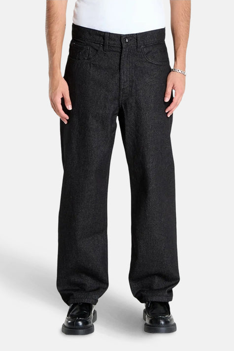 CHECK 5 LOOSE DENIM PANT - black denim