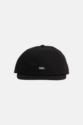Casquette noire VANS "OFF THE WALL", avec une sangle réglable à l'arrière.