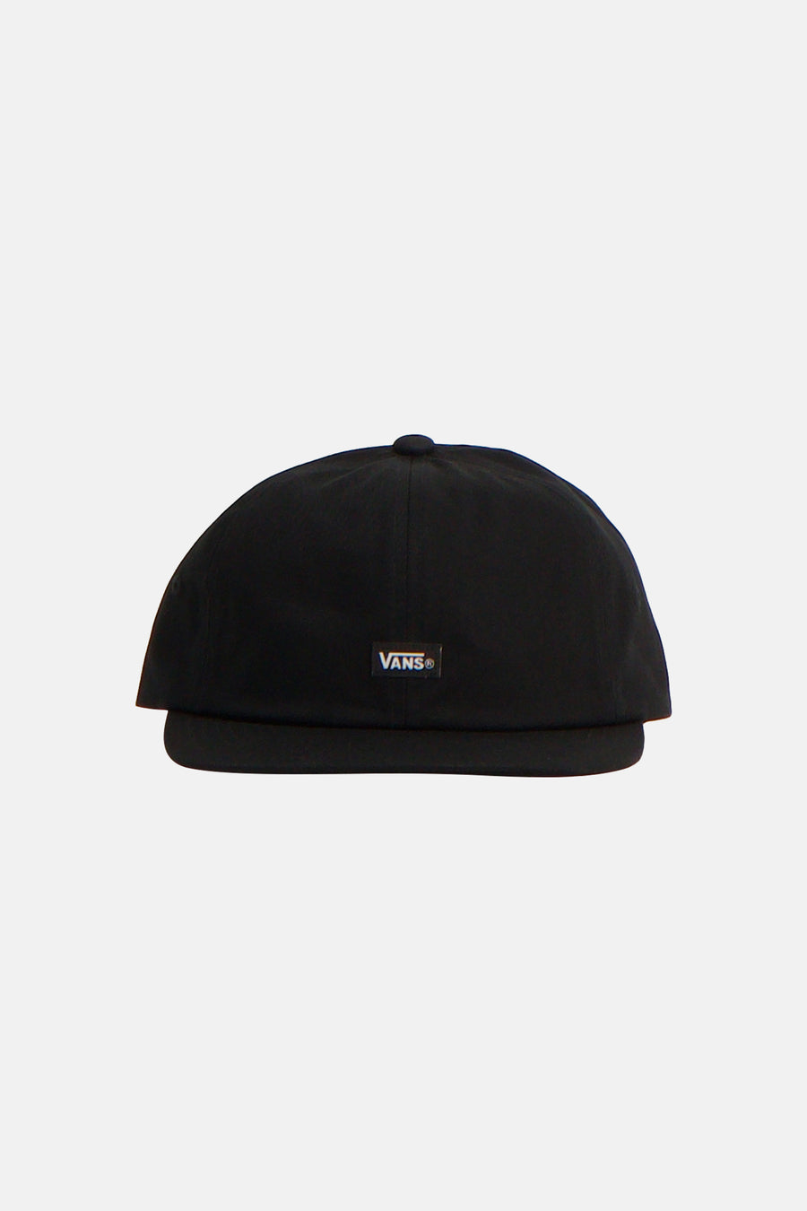 Casquette noire VANS "OFF THE WALL", avec une sangle réglable à l'arrière.