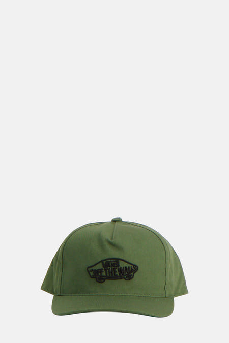 Casquette verte VANS "OFF THE WALL" avec logo sur la devant, accessoire casual.