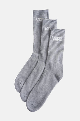 Chaussettes grises de Vans, avec des rayures verticales subtiles et un logo brodé.