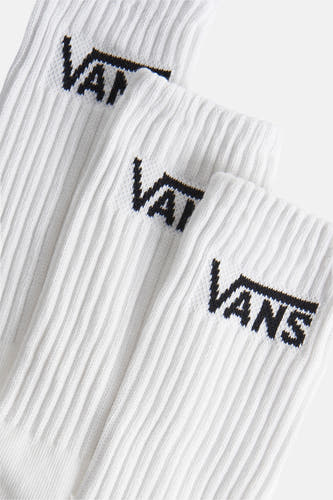 Chaussettes blanches de Vans avec structure en nid d'abeille et logo brodé.