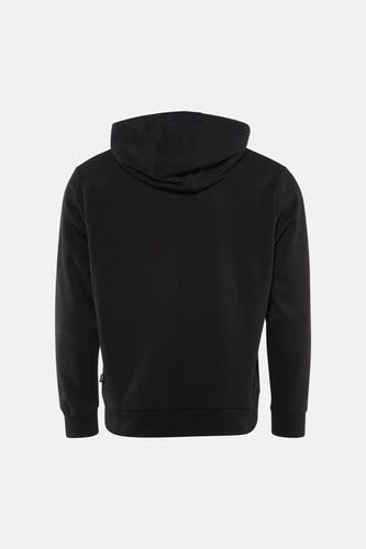 Sweat à capuche noir de Vans, vu de dos avec un motif uni.