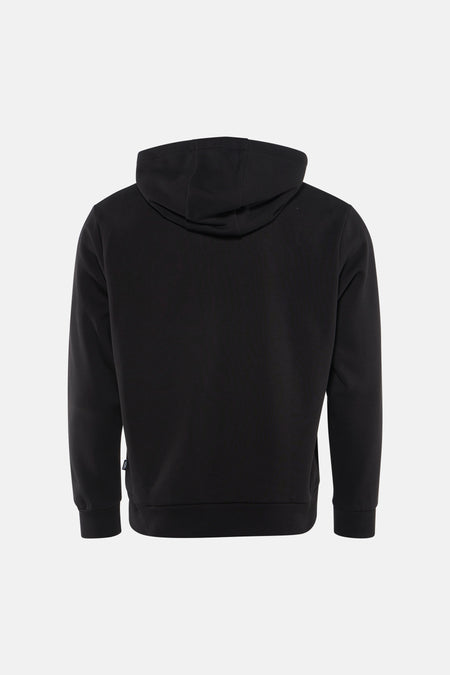 Sweat à capuche noir de Vans, vu de dos avec un motif uni.