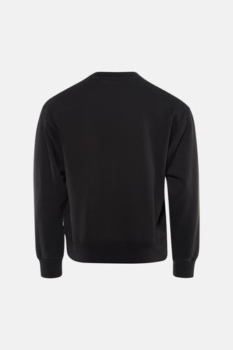 Sweat-shirt noir à col rond VANS "OFF THE WALL", dos uni.