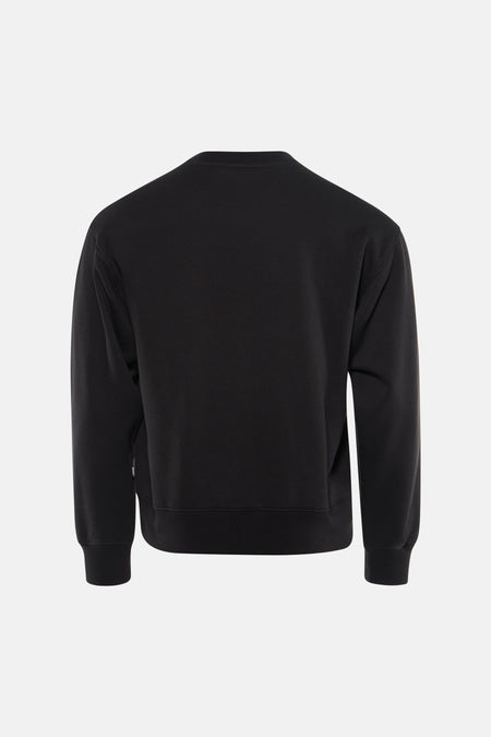 Sweat-shirt noir à col rond VANS "OFF THE WALL", dos uni.