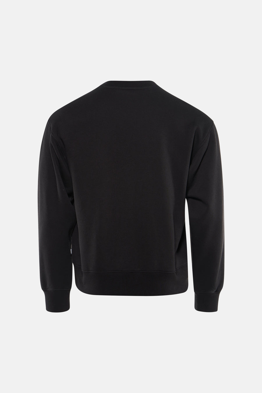 Sweat-shirt noir à col rond VANS "OFF THE WALL", dos uni.