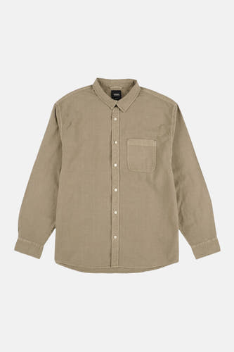 Chemise verte à manches longues Vans "Off The Wall", avec fermeture boutonnée et poche poitrine.