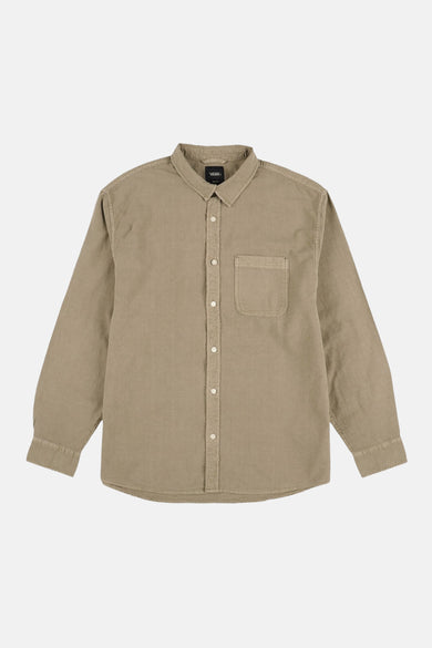 Chemise verte à manches longues Vans "Off The Wall", avec fermeture boutonnée et poche poitrine.