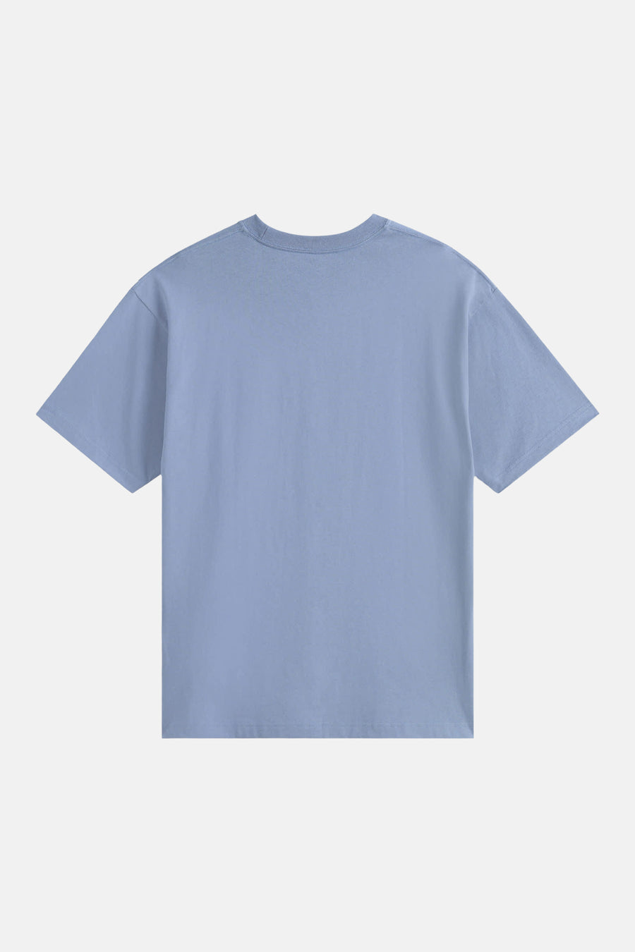 T-shirt bleu VANS "OFF THE WALL", design uni, manches courtes et col rond, dos affiché.