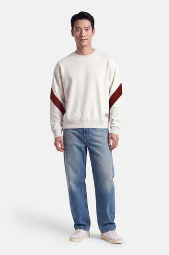Sweat col O - gris