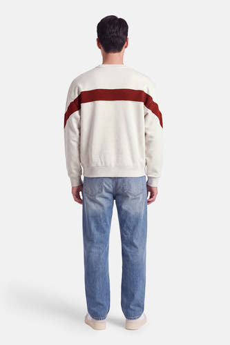 Sweat col O - gris