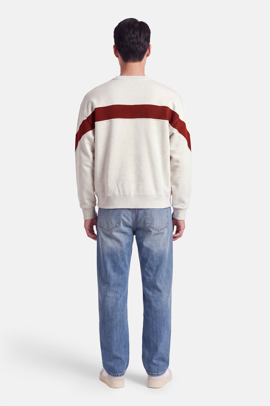 Sweat col O - gris