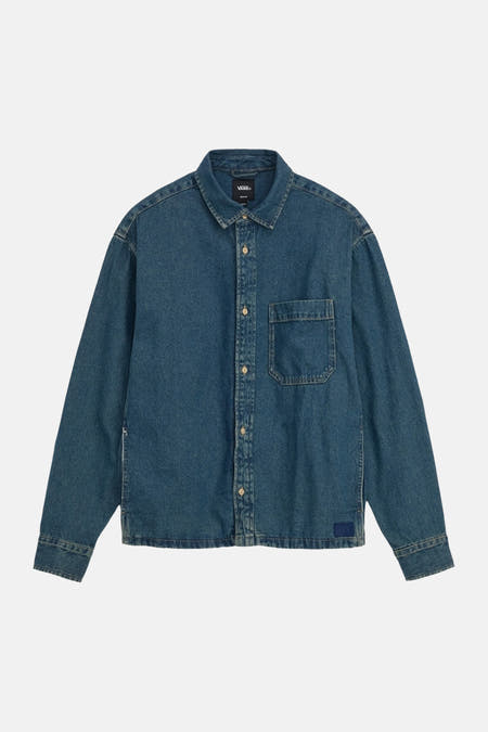 Chemise à manches longues - mid blue denim