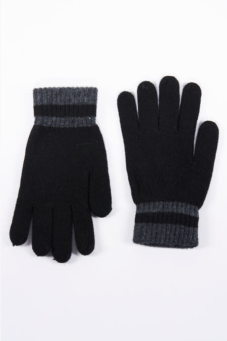 Gants de main Access Access avec des bords rayés gris.