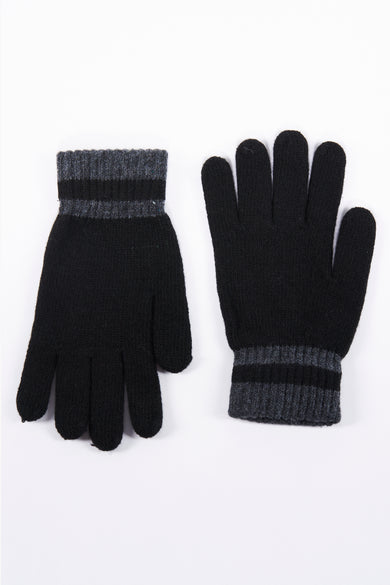 Gants de main Access Access avec des bords rayés gris.