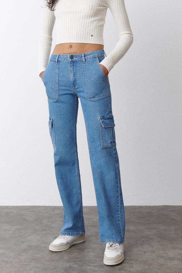 Jeans straight Mid blue denim - BROWNIE