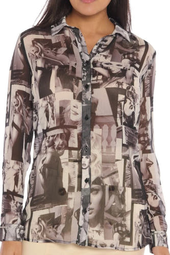 Blouse à manches longues - noir