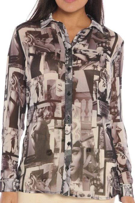 Blouse à manches longues - noir