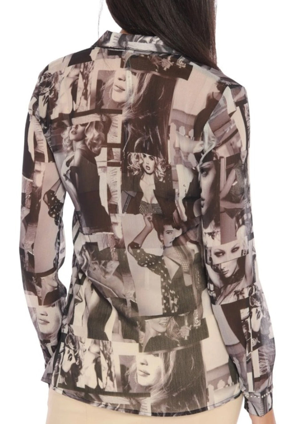 Blouse à manches longues - noir