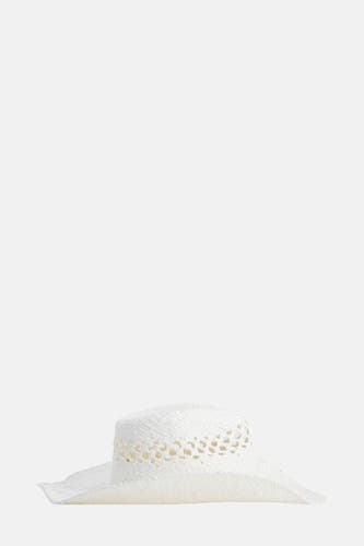 Chapeau blanc Access® avec des détails découpés et une large bordure.