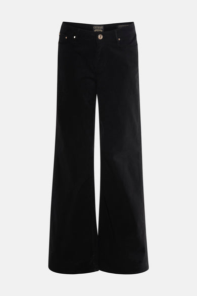 Jean Guess couleur de couleur, avec détail de bouton d'or et poches.