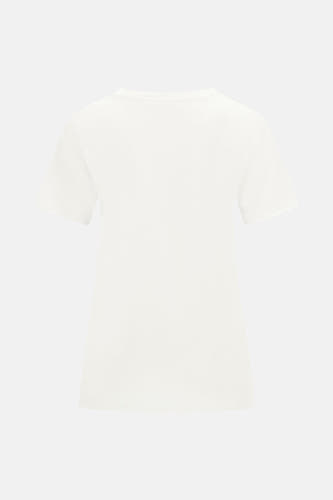 T-shirt blanc à manches courtes de Guess, tissu uni simple.