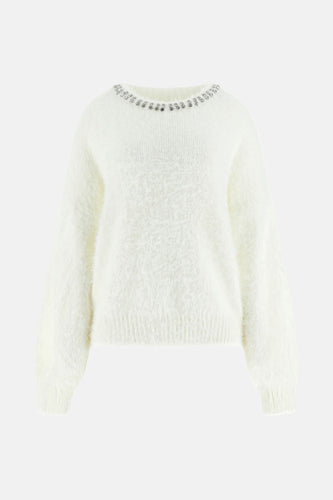 Pull à col rond - blanc - Guess®