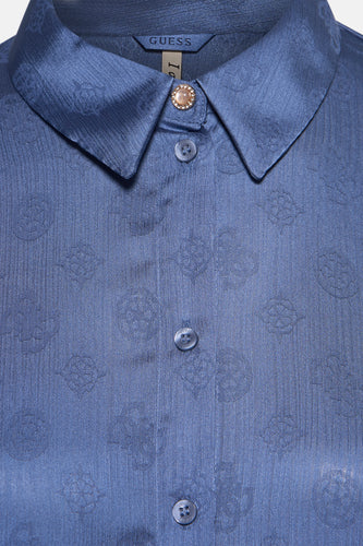 Blouse à manches longues - bleu - Guess®