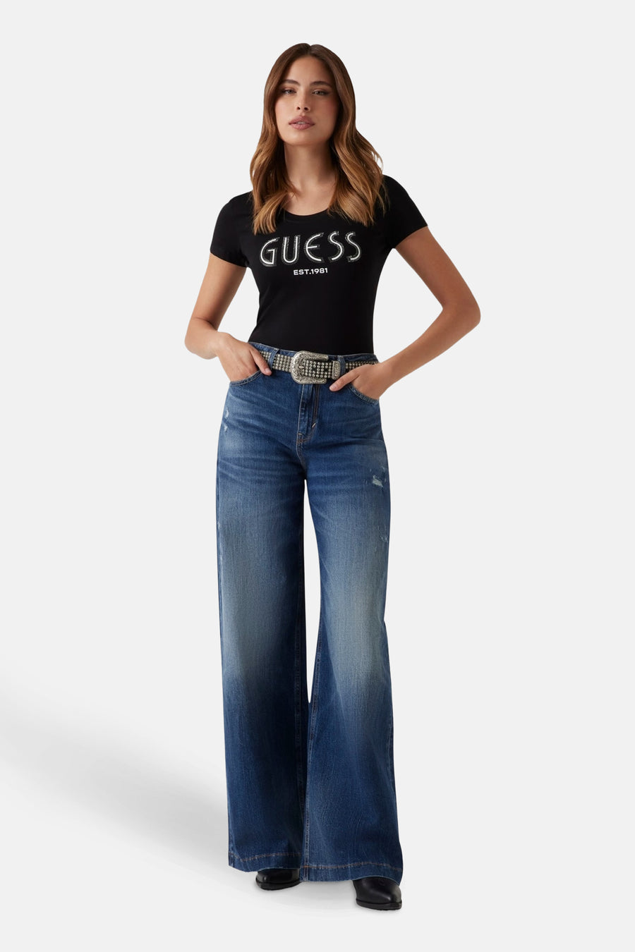 T-shirt à manches courtes - noir - Guess®