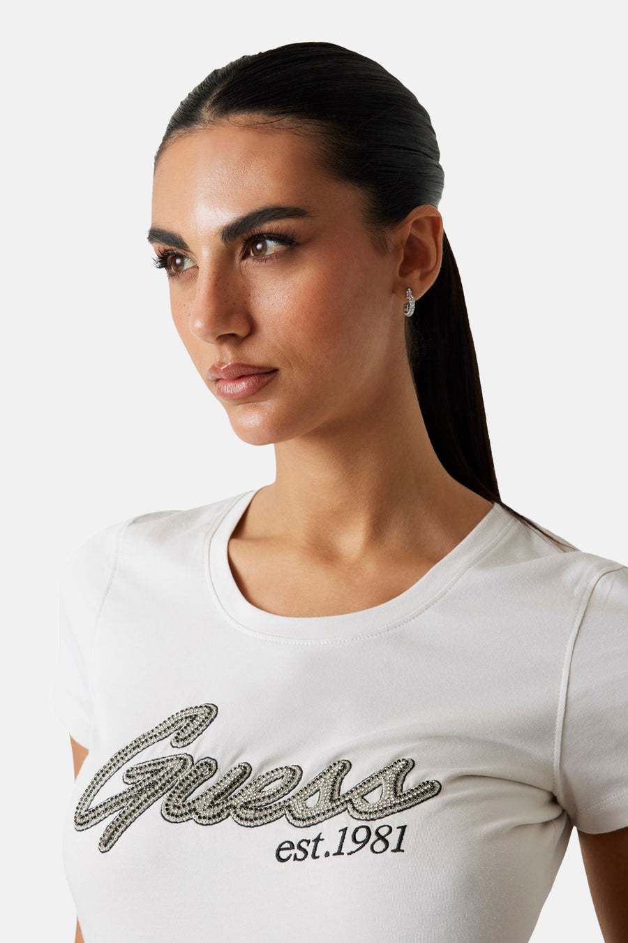 T-shirt à manches courtes - blanc - Guess® - 4