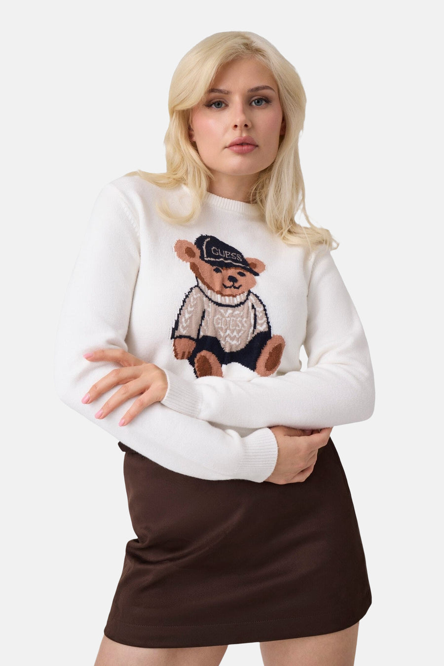 Pull col O Écru - Guess®