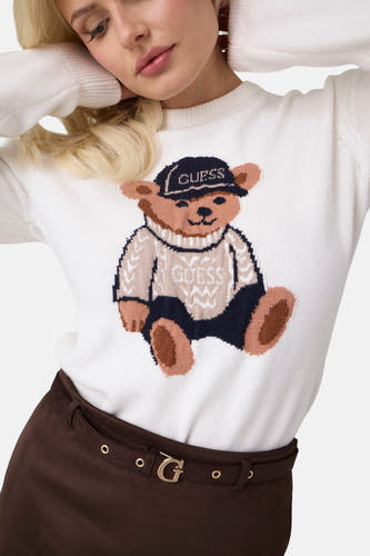 Pull col O Écru - Guess®