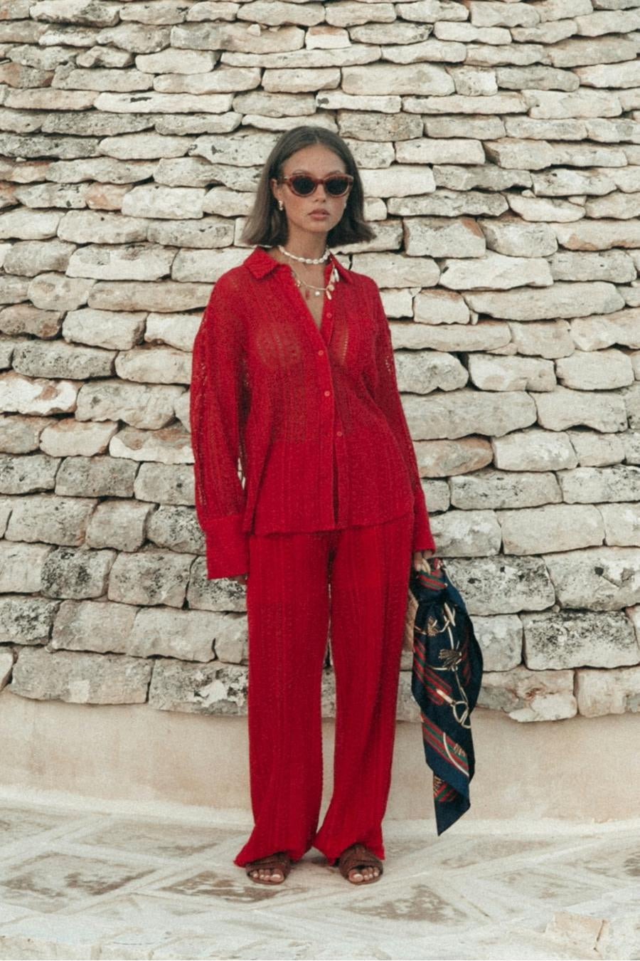 Chemise à manches longues - rouge - COLOURFUL REBEL - 7