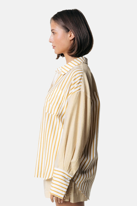 Chemise à manches longues - jaune