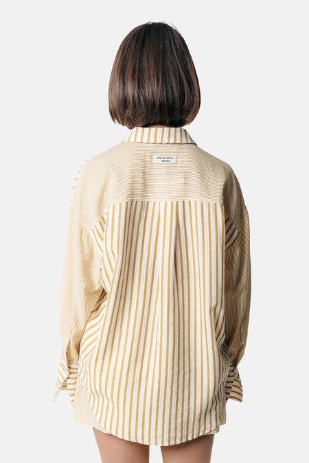 Chemise à manches longues - jaune