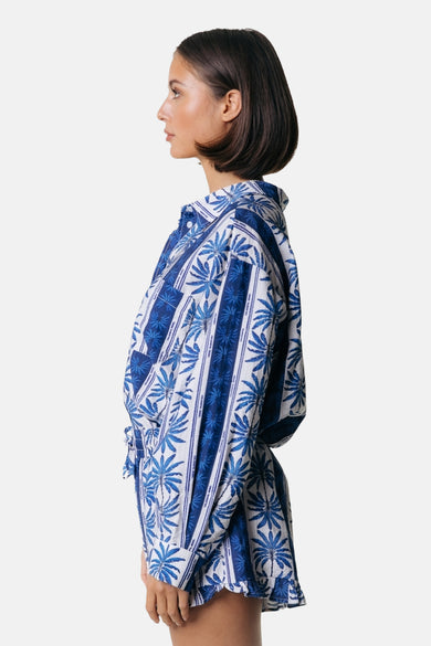Chemise à manches longues - bleu