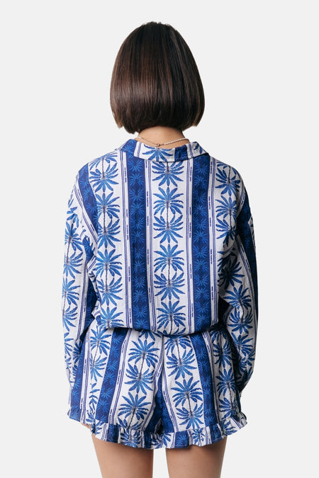 Chemise à manches longues - bleu