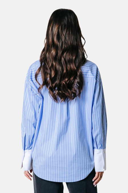 Chemise à manches longues - bleu