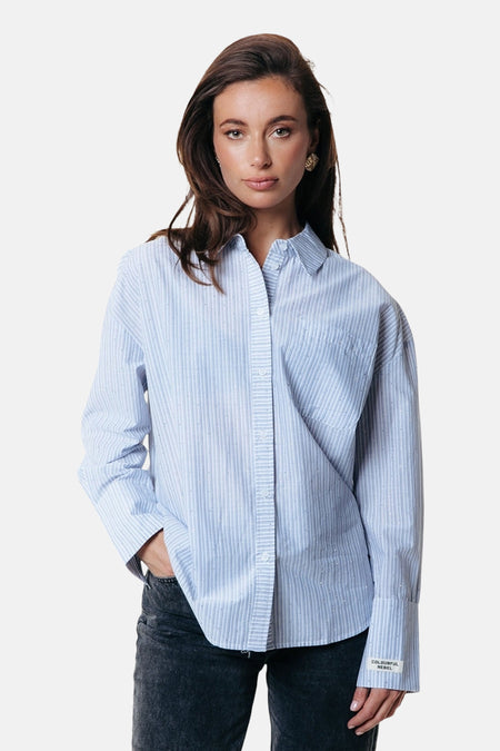 Chemise à manches longues - bleu