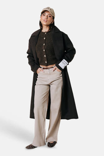 Cardigan brun - COLOURFUL REBEL