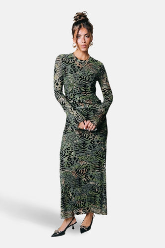 Robe à manches longues - vert