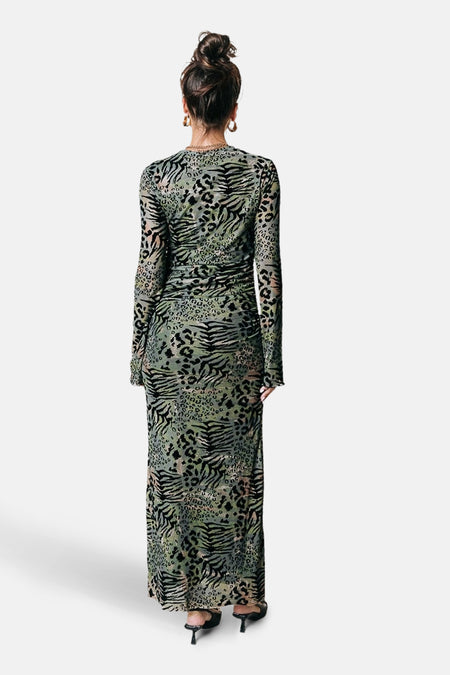 Robe à manches longues - vert