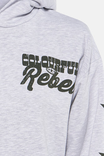 Sweat à capuche - gris - COLOURFUL REBEL