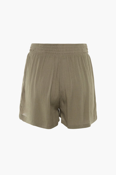 Short vert HAILYS, avec texture côtelée et taille élastique, vue arrière