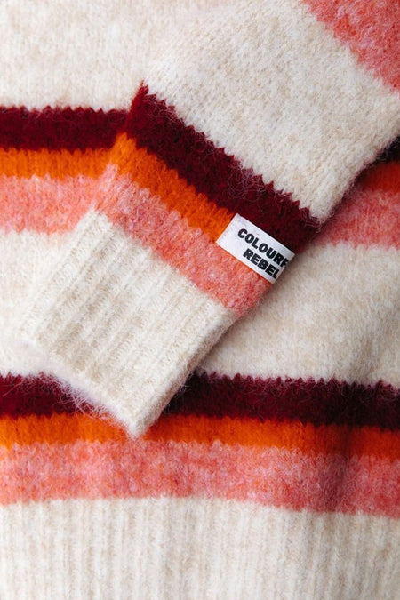 Pull col O blanc - COLOURFUL REBEL