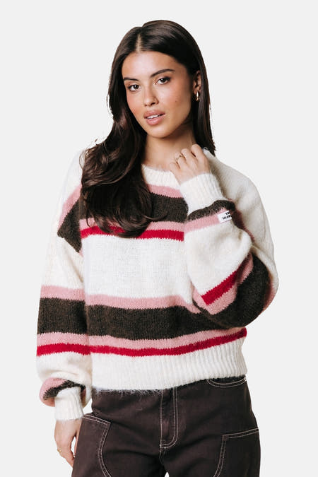 Pull col O - blanc