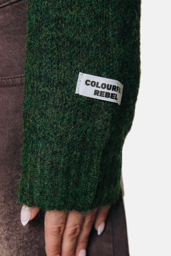 Cardigan vert - COLOURFUL REBEL