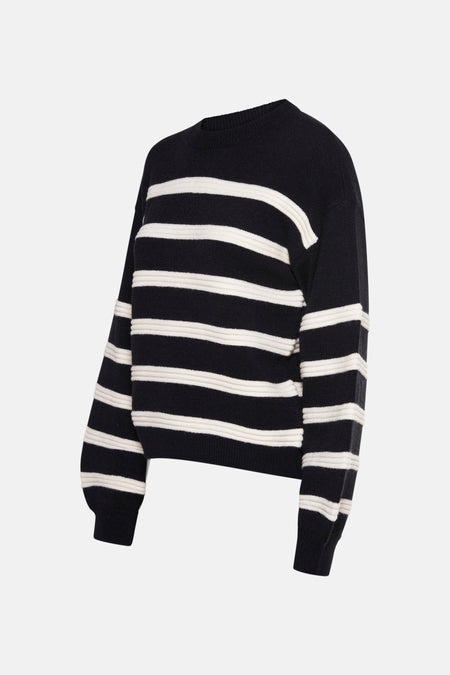 Pull à col rond - noir