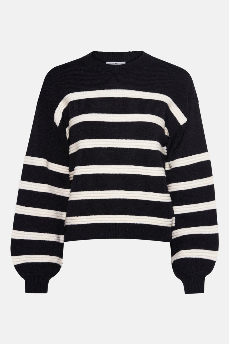 Pull à col rond - noir